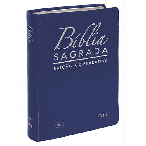 Bíblia Edição Comparativa Nvi e Rc - Letra Extra Gigante - Luxo Azul