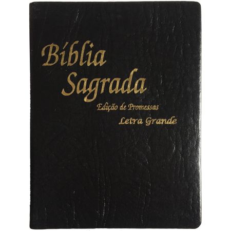 Bíblia Edição de Promessas Letra Grande Preta Luxo