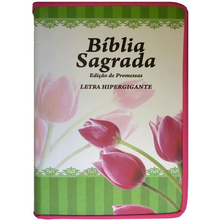 Bíblia Edição de Promessas Letra HiperGigante Pink (Linha Gold)