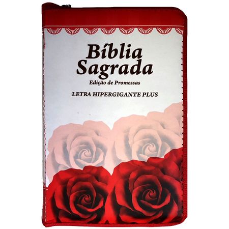 Bíblia Edição de Promessas Letra HiperGigante Plus Vermelha (Linha Gold)