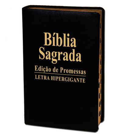 Bíblia Edição de Promessas Letra HiperGigante Preta S/ Zíper