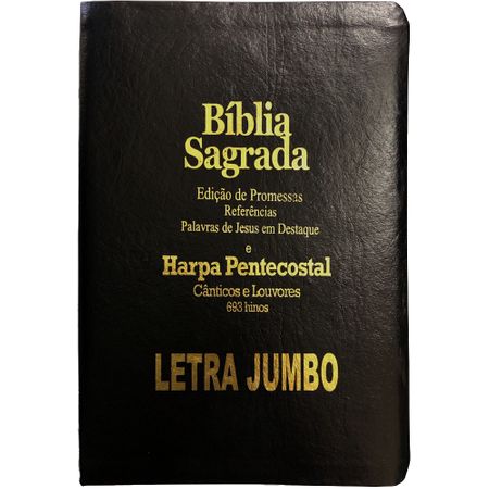Bíblia Edição de Promessas Letra Jumbo Luxo Preta Luxo