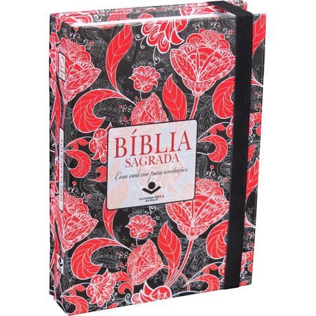 Bíblia Fonte de Bênçãos com Caderno para Anotações Preta e Vermelha