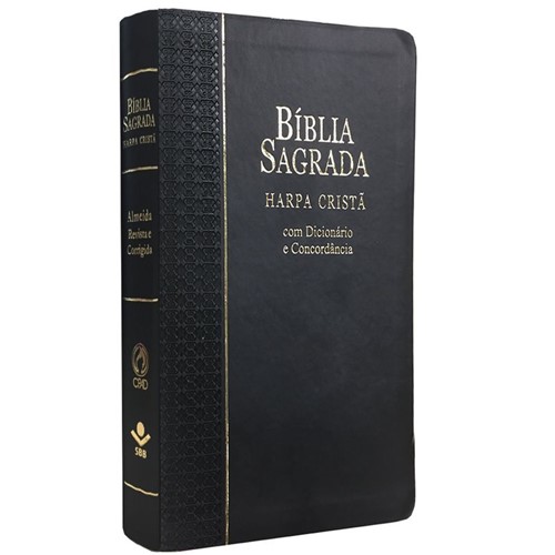 Bíblia GDE Harpa Cristã Dicionário e Concordância Preta PU