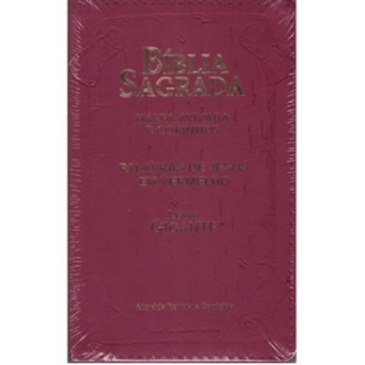 Biblia Gigante - Capa Luxo Sintetica - Bordo - Cpp