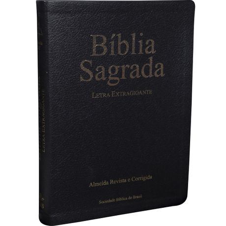 Bíblia Letra Extragigante Almeida Corrigida Letras Vermelhas com Índice Preta