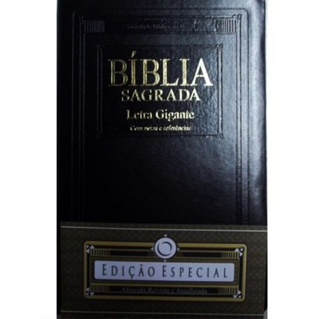 Bíblia Letra Gigante Almeida Atualizada com Índice Edição Especial Preta
