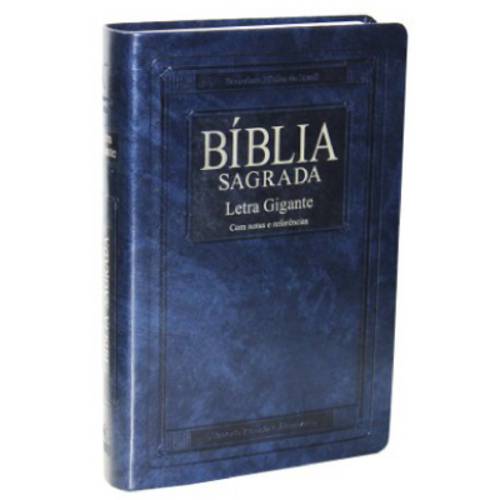 Bíblia Letra Gigante Edição Especial Azul Nobre com Índice - Ra