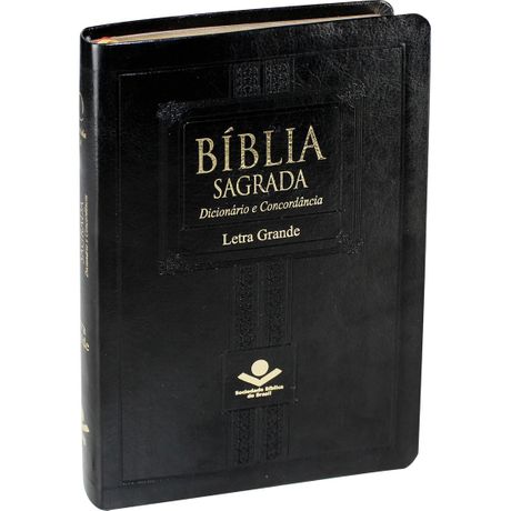 Bíblia Letra Grande com Dicionário e Concordância Preta