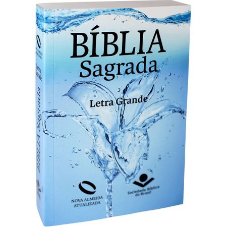Bíblia Letra Grande Nova Almeida Atualizada Brochura Água