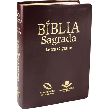 Bíblia Nova Almeida Atualizada Letra Gigante Marrom Nobre