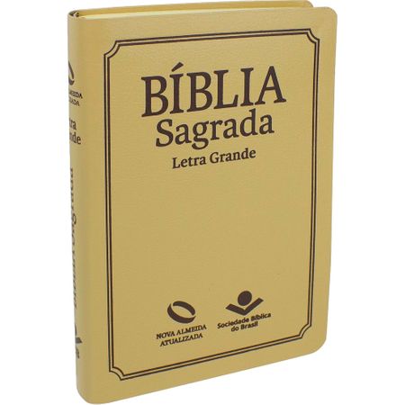 Bíblia Nova Almeida Atualizada Letra Grande Bege