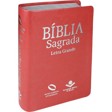 Bíblia Nova Almeida Atualizada Letra Grande com Índice Pêssego