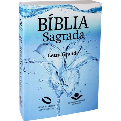 Bíblia Nova Almeida Atualizada Média Letra Grande - Brochura Água