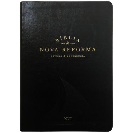Bíblia Nova Reforma Estudo e Referência Preta Capa PU