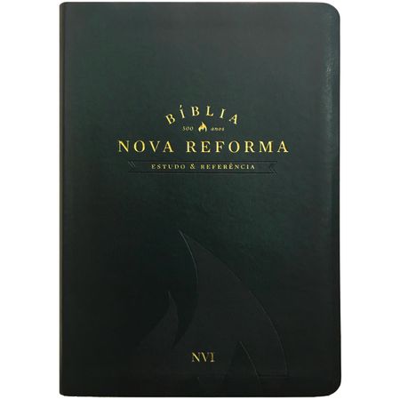 Bíblia Nova Reforma Estudo e Referência Verde Capa PU