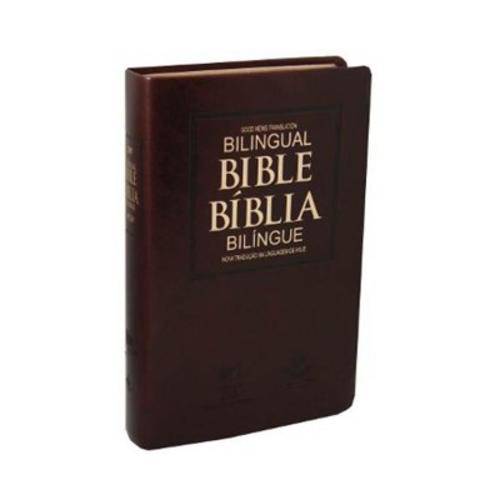 Bíblia Ntlh Inglês / Português - Marrom Nobre