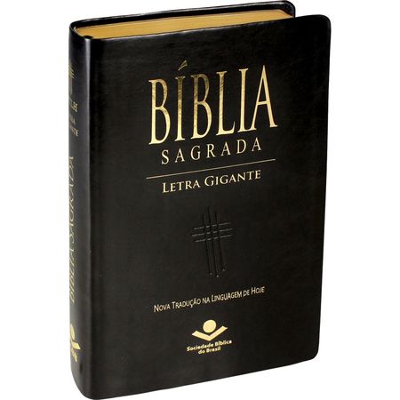 Bíblia NTLH Letra Gigante Luxo com Índice Preta Nobre
