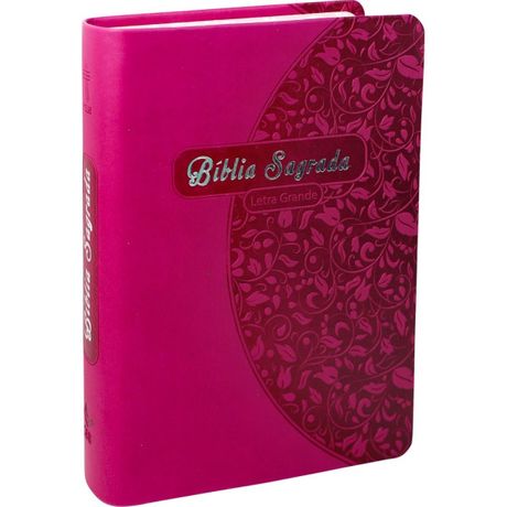 Bíblia NTLH Letra Grande Pink Folhas