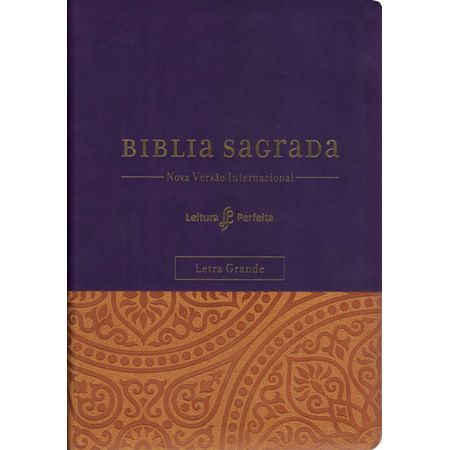 Bíblia NVI Leitura Perfeita com Espaço para Anotações Roxa e Marrom
