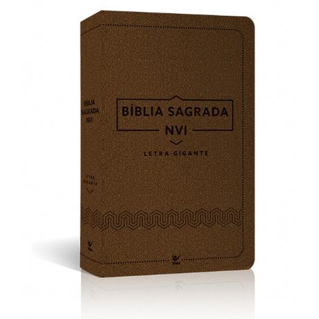 Bíblia NVI Letra Gigante Luxo Marrom