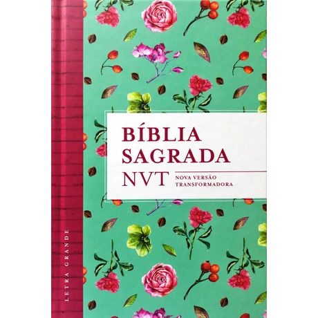 Bíblia NVT Letra Grande Capa Dura Flores Tiffany