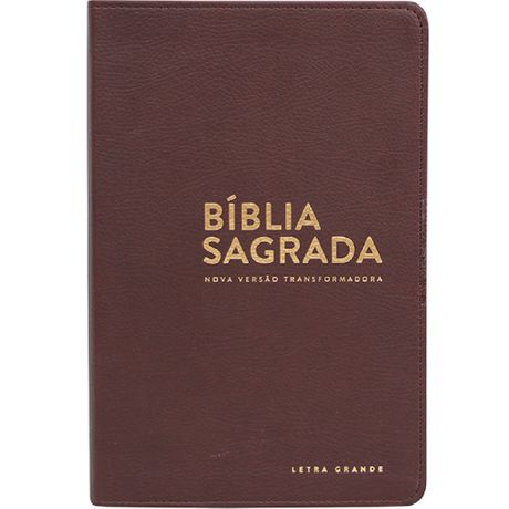 Bíblia NVT Letra Grande | Capa Luxo Marrom