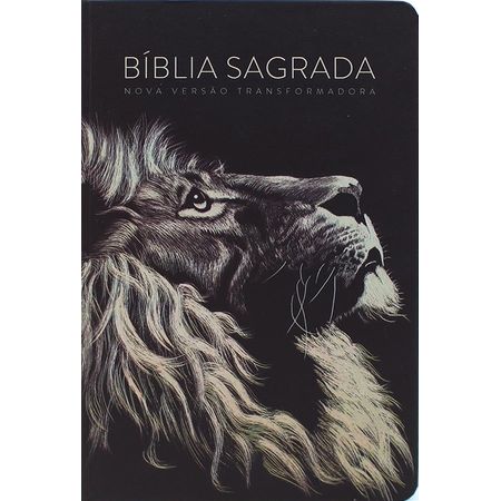 Bíblia NVT Letra Grande Preta Lion Head