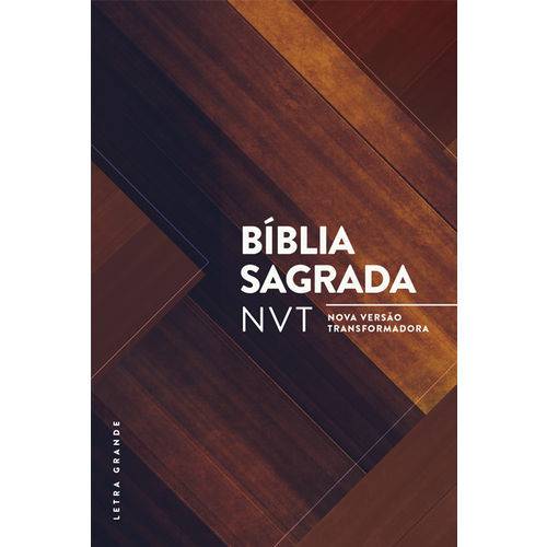 Bíblia Nvt Madeira Triângulos Letra Grande Capa Dura