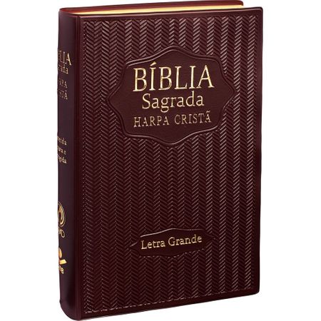 Bíblia RC Letra Grande com Harpa Corvetex Vinho