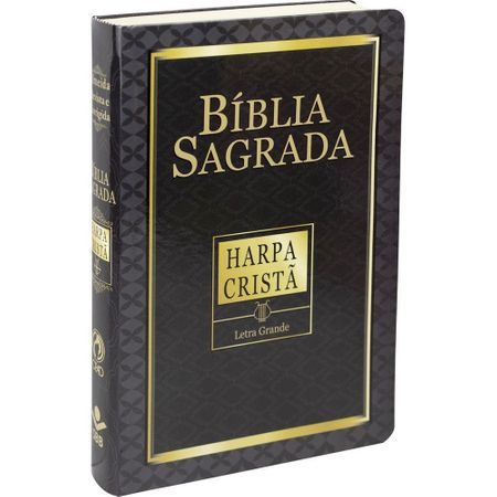 Bíblia RC Letra Grande com Harpa Semi Flexível Preta
