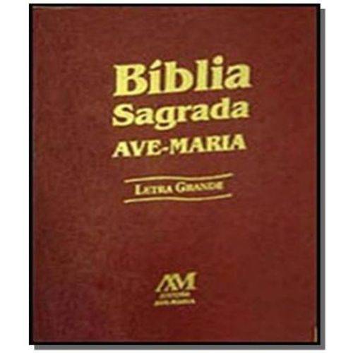 Biblia Sabgra Ave-maria - Letra Grande - Capa Marr