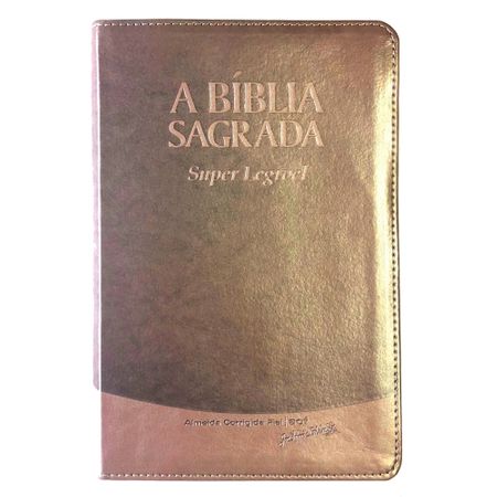 Bíblia Sagrada ACF Super Legível com Índice Creme Brulée