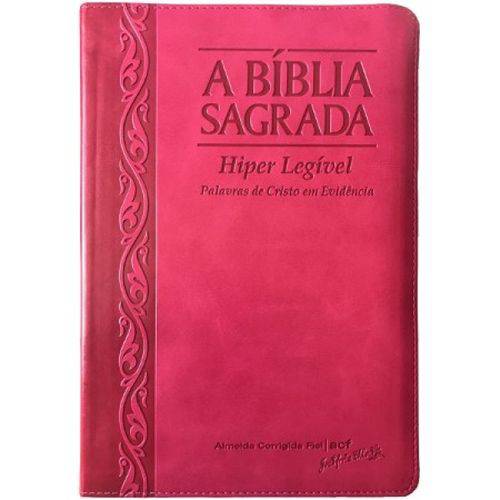 Biblia Sagrada ACF - Trinitariana - Letra Hiper Legível Morango Cereja 4409