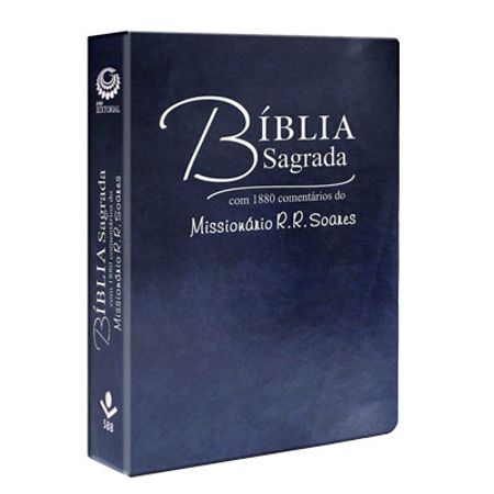 Bíblia Sagrada Comentada Pelo Miss. R. R. Soares Azul