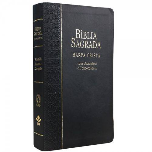 Bíblia Sagrada - Harpa Cristã - com Dicionário e Concordância (Preta)