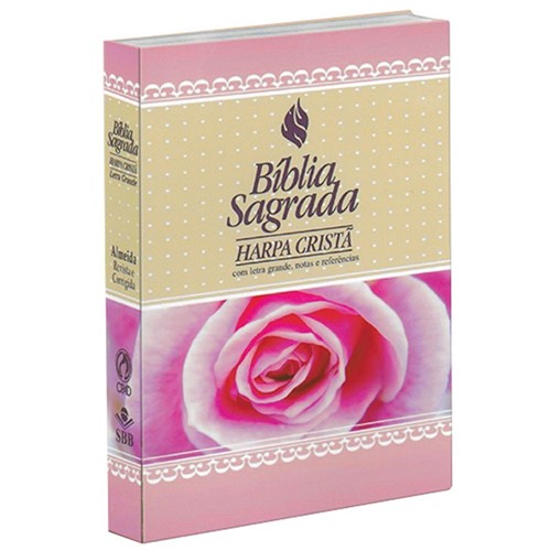 Bíblia Sagrada Harpa Cristã Feminina Rosas