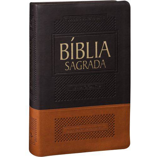 Bíblia Sagrada Letra Gigante Capa Luxo Almeida Duas Cores
