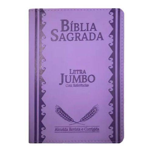Bíblia Sagrada Letra Gigante Jumbo com Referências - Lilás