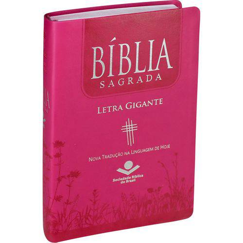 Biblia Sagrada Letra Gigante Ntlh Rosa Pink com Indice Lateral