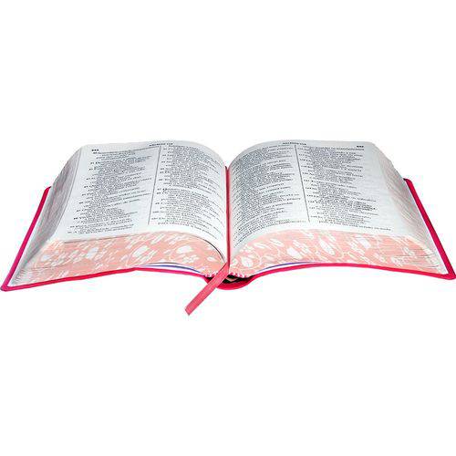 Biblia Sagrada - Letra Gigante - Pink Floral - Sbb