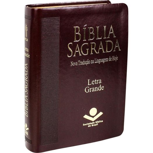 Biblia Sagrada Letra Grande - Capa Marrom Escura - Sbb