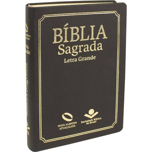 Bíblia Sagrada - Letra Grande - Indice Lateral - Nova Almeida Atualizada / Naa - Luxo Preta