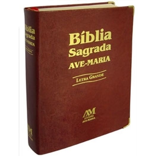 Biblia Sagrada Letra Grande Marrom - Ave Maria