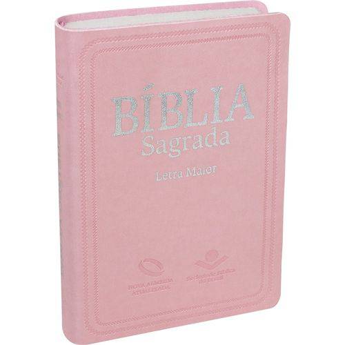 Bíblia Sagrada - Letra Maior - Naa - Rosa (capa Luxo)