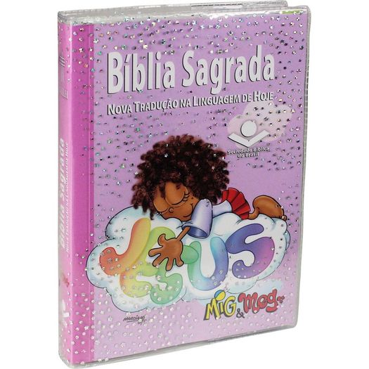 Biblia Sagrada Mig e Meg - Capa Rosa - Sbb