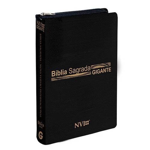 Bíblia Sagrada Nvi - Letra Gigante e Zíper - (Preta)