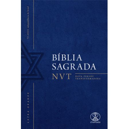 Bíblia Sagrada NVT Letra Grande Capa Dura Azul Chamada