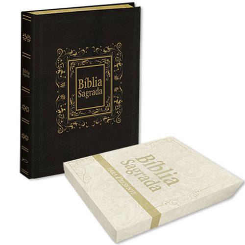 Bíblia Sagrada para Presente - Capa Dura Luxo Preta - Editora Geográfica