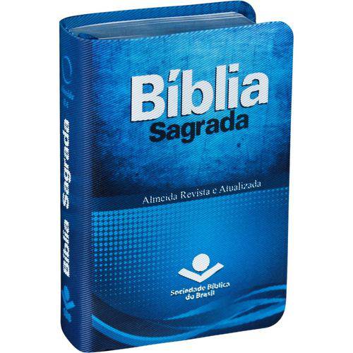 Bíblia Sagrada Ra de Bolso - Capa Sintética Azul